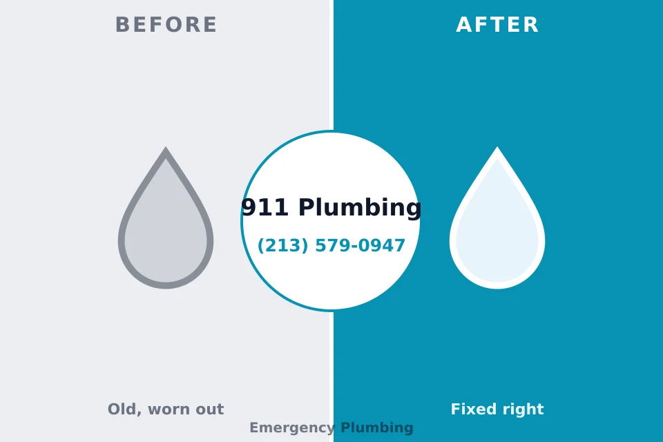 Before and after: plumbing repair Elmer, NJ